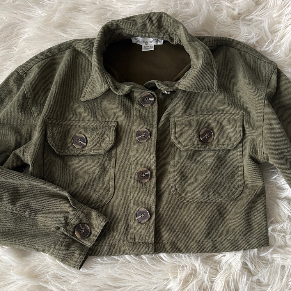 Knitworks Olive Green Kids Jacket